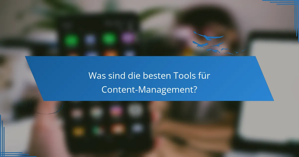 Was sind die besten Tools für Content-Management?