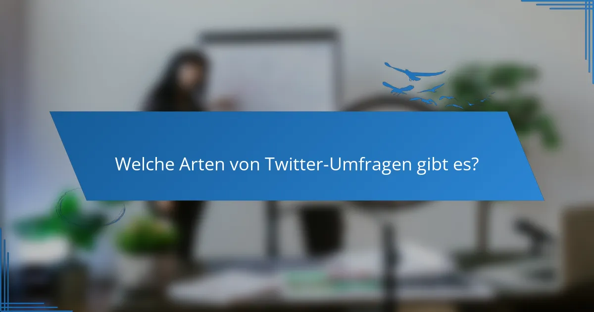 Welche Arten von Twitter-Umfragen gibt es?