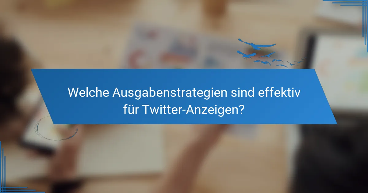 Welche Ausgabenstrategien sind effektiv für Twitter-Anzeigen?