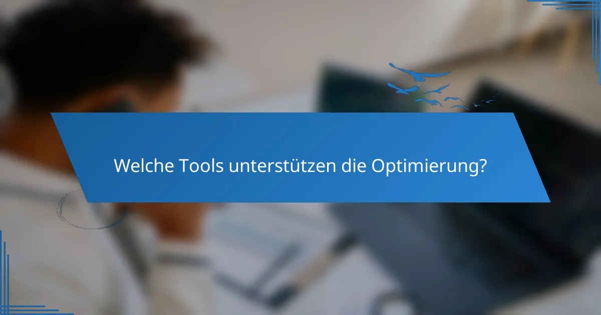 Welche Tools unterstützen die Optimierung?