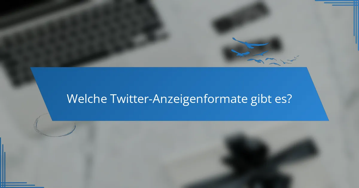 Welche Twitter-Anzeigenformate gibt es?