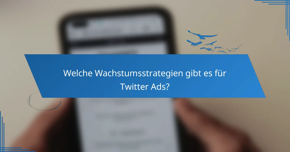 Welche Wachstumsstrategien gibt es für Twitter Ads?