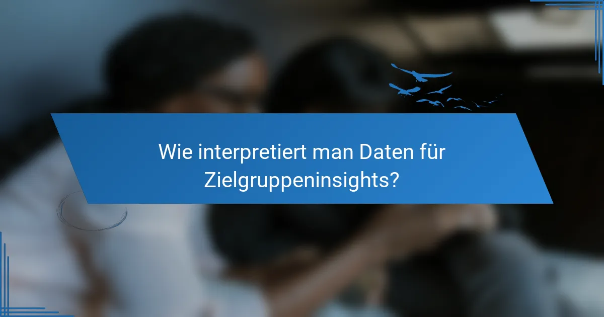 Wie interpretiert man Daten für Zielgruppeninsights?