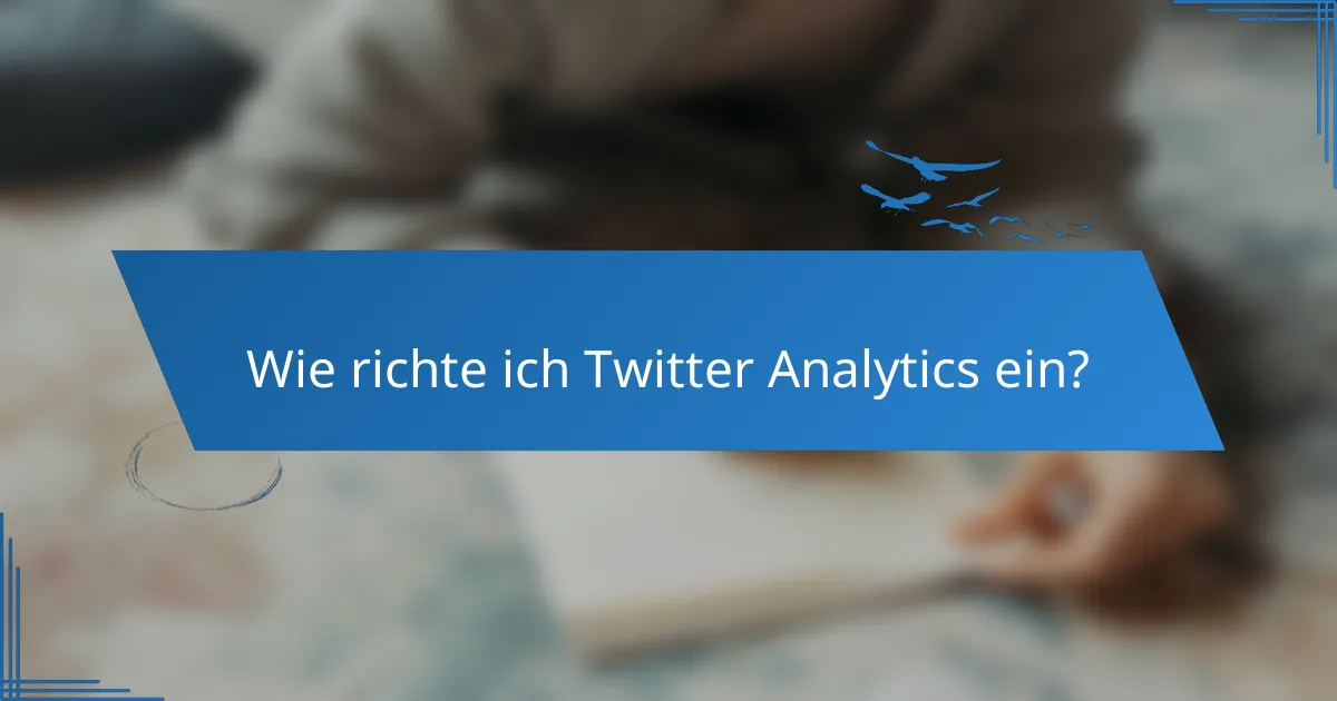 Wie richte ich Twitter Analytics ein?