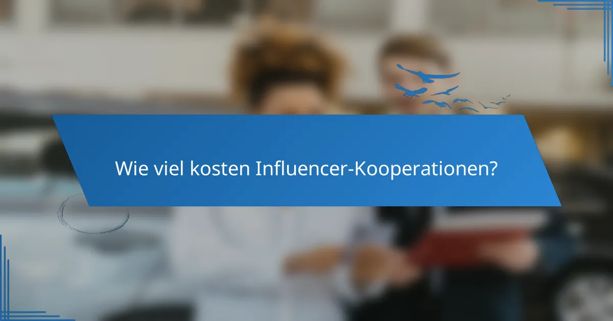 Wie viel kosten Influencer-Kooperationen?